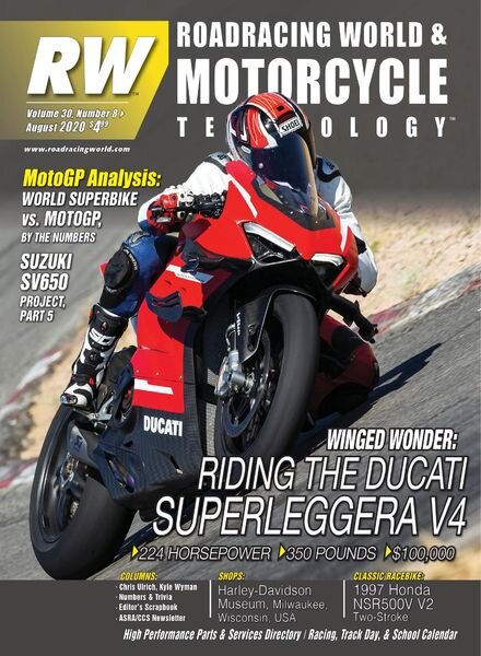 Roadracing World – August 2020 Cover