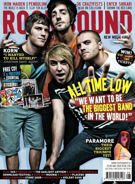 Rock Sound Magazine – August 2010 Cover
