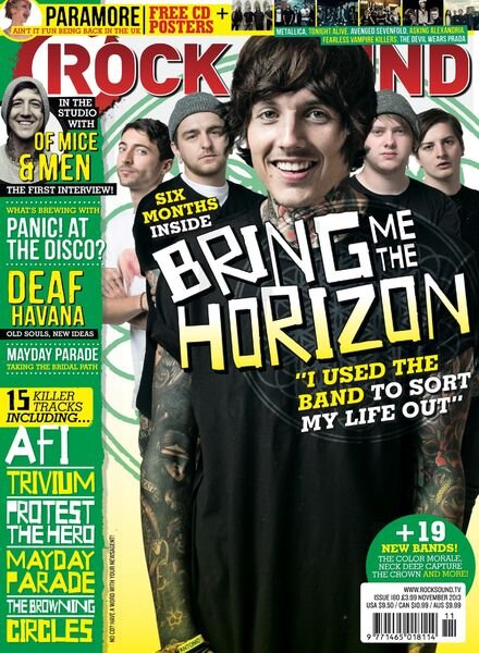 Rock Sound Magazine – November 2013 Cover
