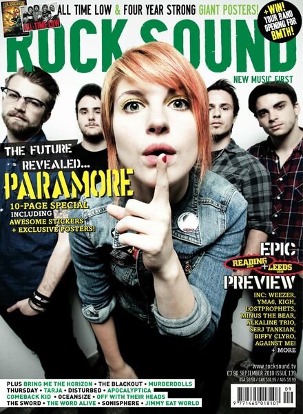 Rock Sound Magazine – September 2010 Cover