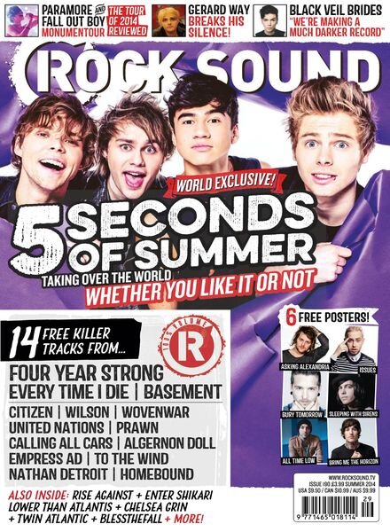 Rock Sound Magazine – Summer 2014 Cover