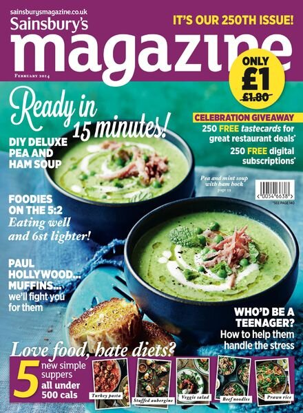 Sainsbury’s Magazine – February 2014 Cover