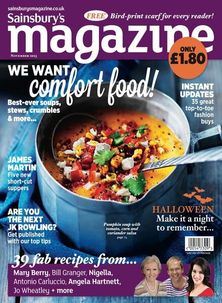Sainsbury’s Magazine – November 2013 Cover