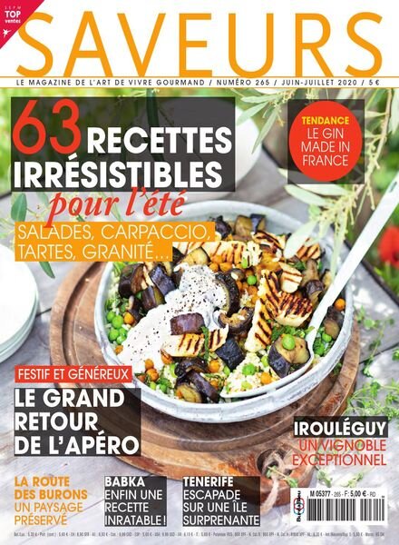 Saveurs France – Juin-Juillet 2020 Cover