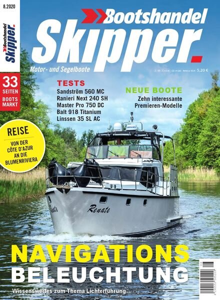 Skipper Bootshandel – Juli 2020 Cover
