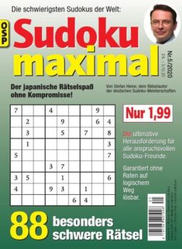 Sudoku Maximal – Nr.5 2020