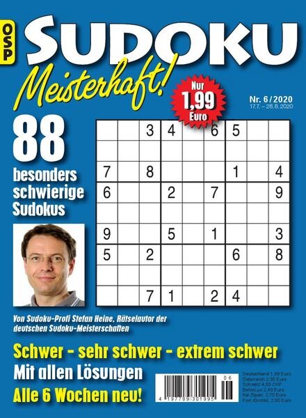 Sudoku Meisterhaft – 17 Juli 2020 Cover