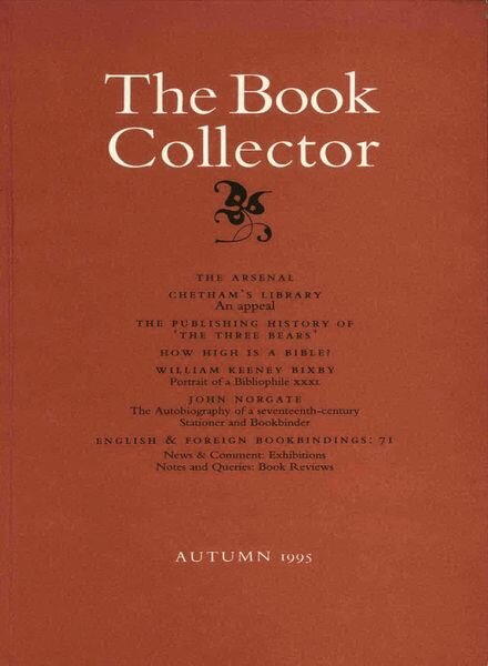 The Book Collector – Autumn 1995 Cover