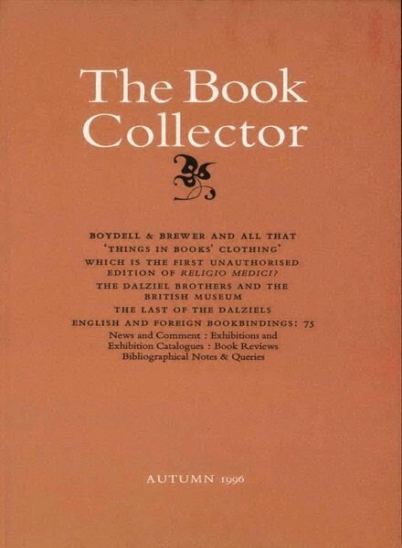 The Book Collector – Autumn 1996 Cover
