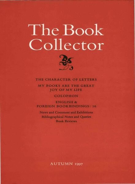 The Book Collector – Autumn 1997 Cover