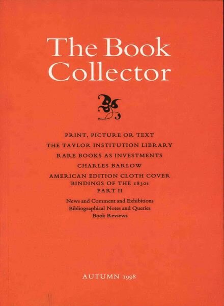 The Book Collector – Autumn 1998 Cover