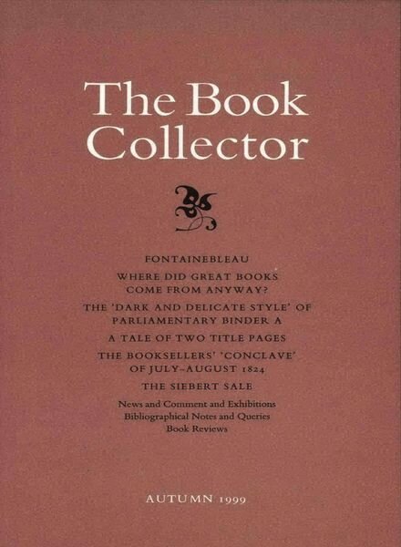 The Book Collector – Autumn 1999 Cover
