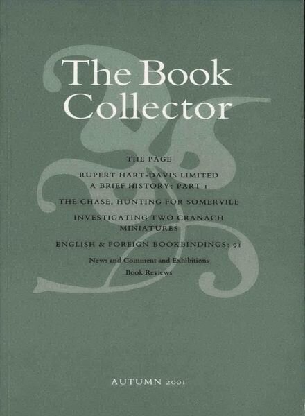 The Book Collector – Autumn 2001 Cover