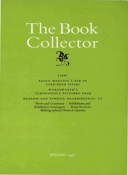 The Book Collector – Spring 1997 Cover