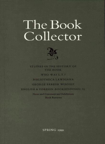 The Book Collector – Spring 1999 Cover