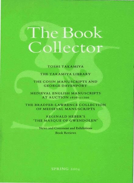 The Book Collector – Spring 2004 Cover