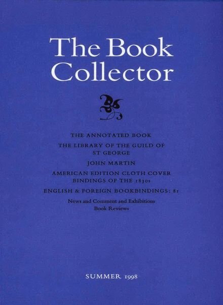 The Book Collector – Summer 1998 Cover