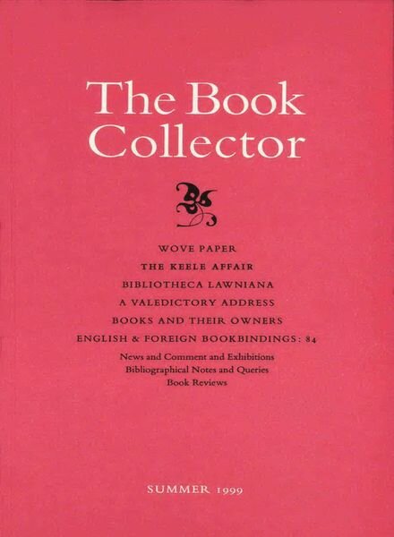 The Book Collector – Summer 1999 Cover