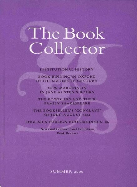 The Book Collector – Summer 2000 Cover