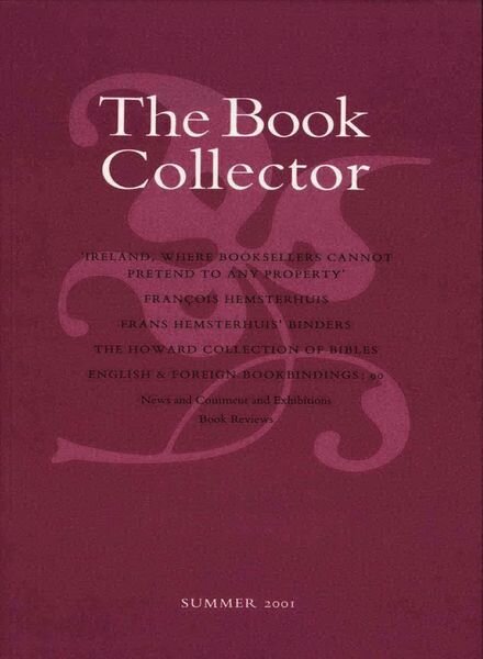 The Book Collector – Summer 2001 Cover