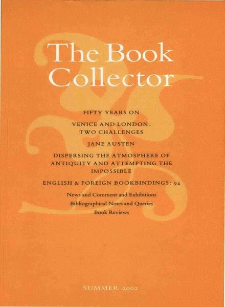 The Book Collector – Summer 2002 Cover