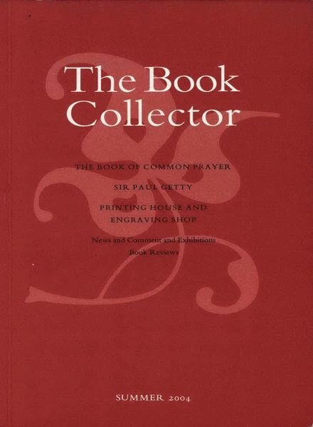 The Book Collector – Summer 2004 Cover