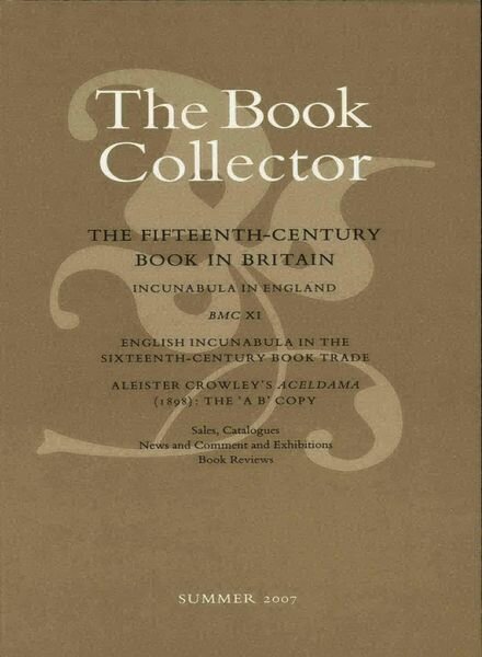 The Book Collector – Summer 2007 Cover