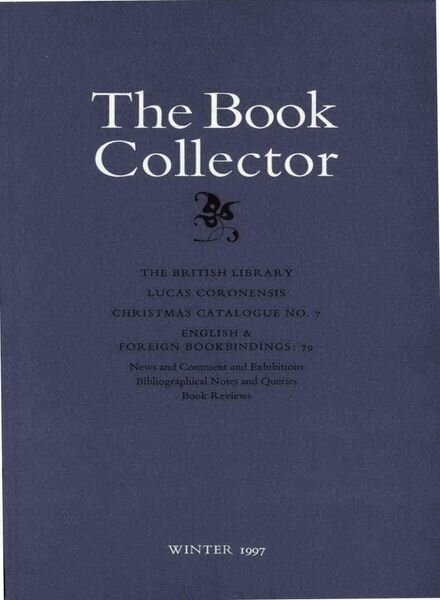 The Book Collector – Winter 1997 Cover