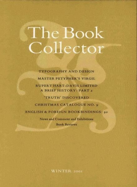 The Book Collector – Winter 2001 Cover
