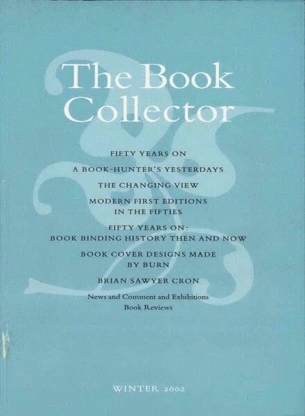 The Book Collector – Winter 2002 Cover