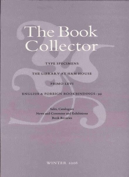 The Book Collector – Winter 2006 Cover