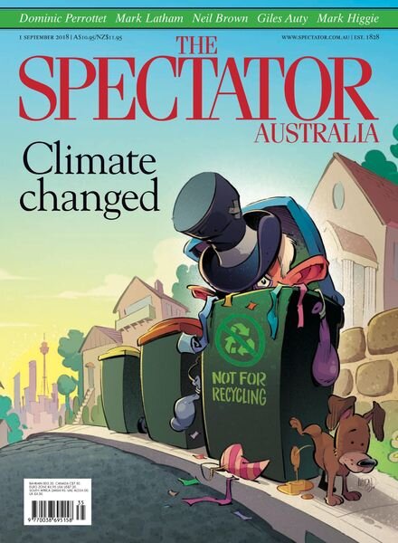 The Spectator Australia – 1 September 2018 Cover