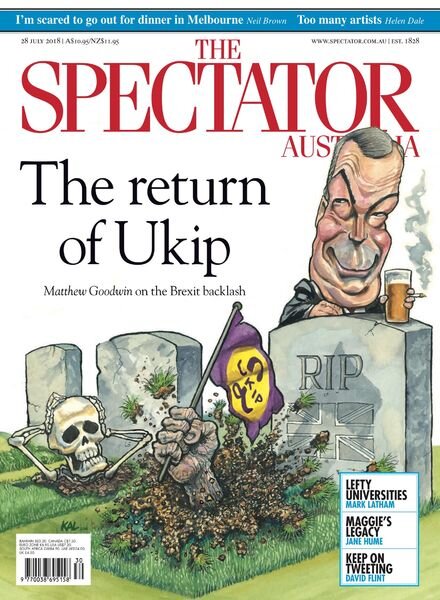 The Spectator Australia – 28 July 2018 Cover