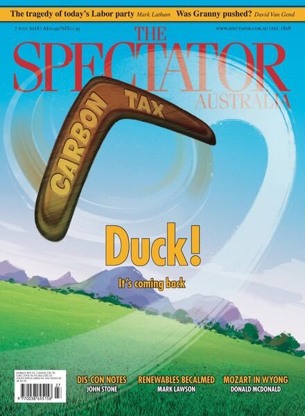 The Spectator Australia – 7 July 2018 Cover