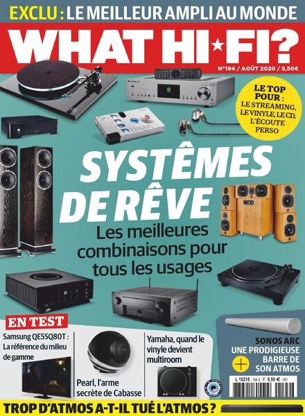 What Hifi France – aout 2020 Cover