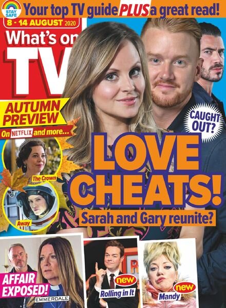 What’s on TV – 08 August 2020 Cover
