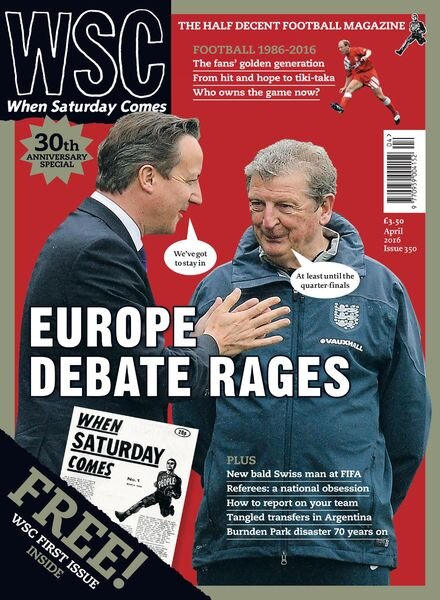 When Saturday Comes – 30th Anniversary Special Cover
