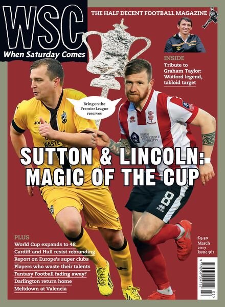When Saturday Comes – March 2017 Cover