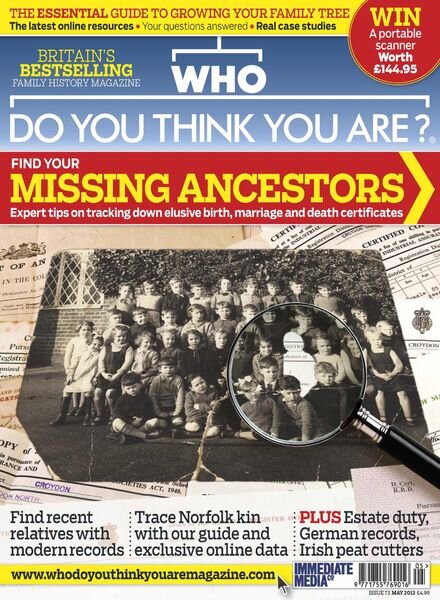 Who Do You Think You Are – May 2013 Cover