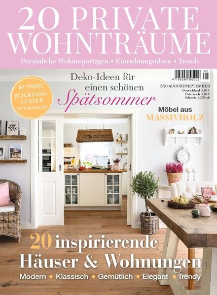 20 Private Wohntraume – August-September 2020 Cover