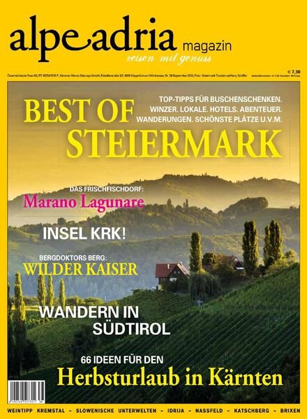 Alpe Adria – September 2020 Cover