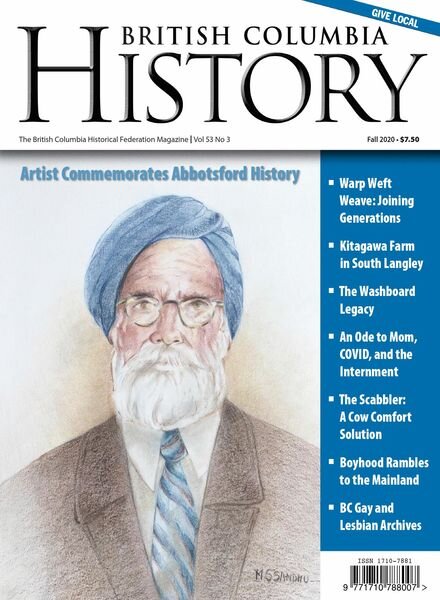 British Columbia History – September 2020 Cover