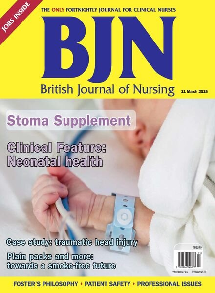 British Journal of Nursing – 11 March 2015 Cover