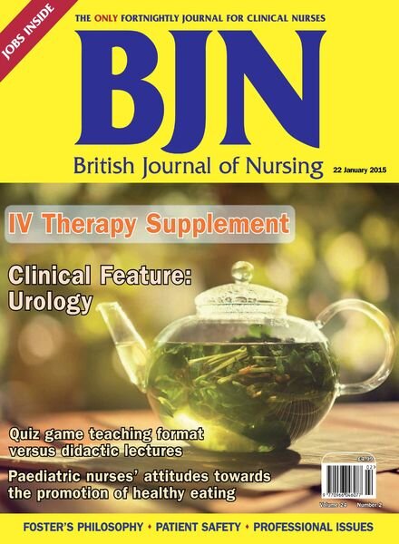 British Journal of Nursing – 22 January 2015 Cover