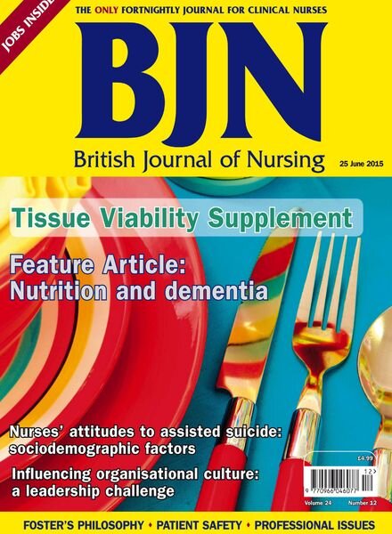 British Journal of Nursing – 25 June 2015 Cover