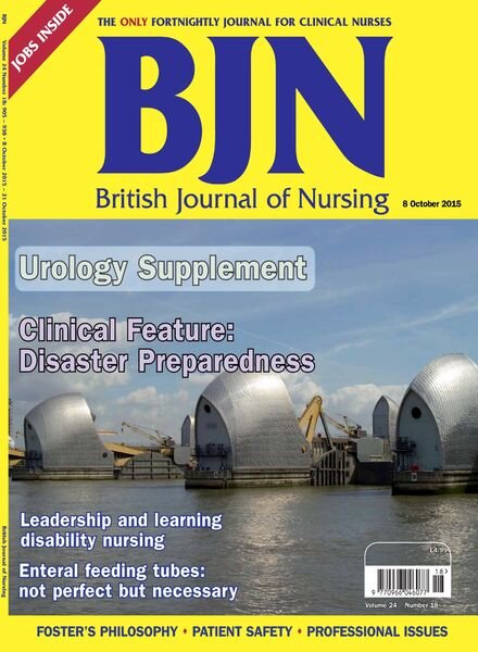 British Journal of Nursing – 8 October 2015 Cover