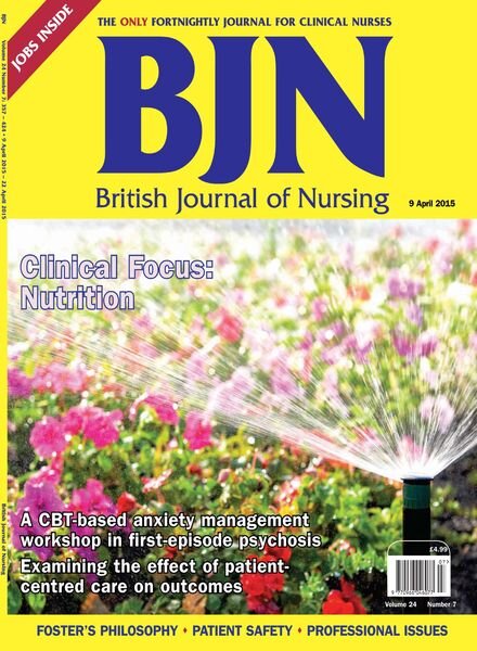 British Journal of Nursing – 9 April 2015 Cover