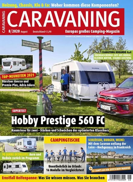 Caravaning – August 2020 Cover