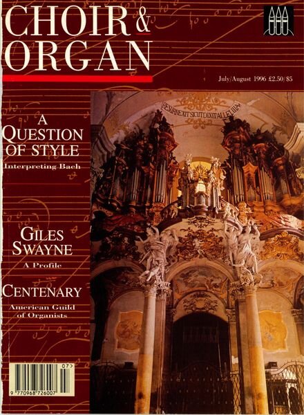 Choir & Organ – July-August 1996 Cover