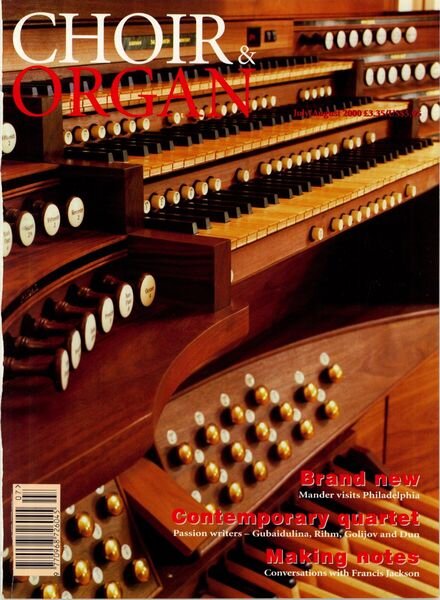 Choir & Organ – July-August 2000 Cover